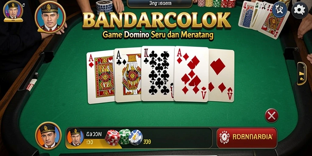 Tampilan gameplay BANDARCOLOK yang menarik saat bermain domino.