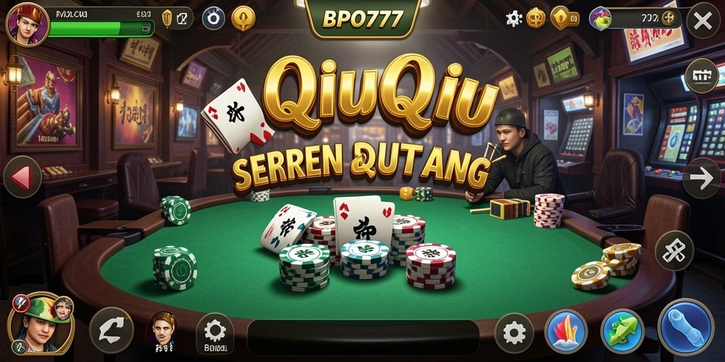 Screenshot BPO777 menampilkan gameplay QiuQiu yang seru dan kompetitif.