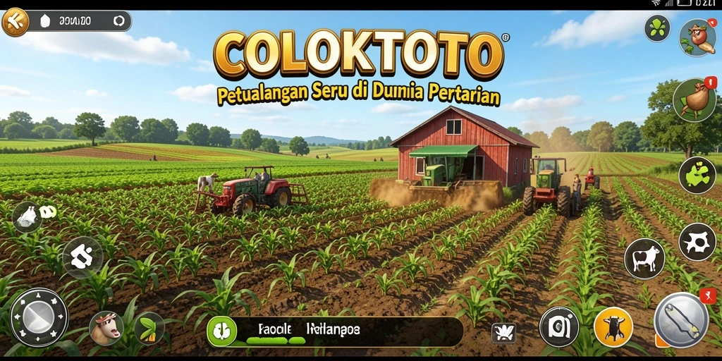 Screenshot COLOKTOTO menampilkan lahan pertanian yang rimbun dan berwarna-warni.