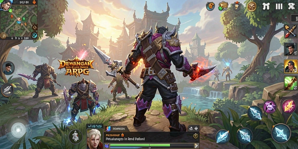 Tangkapan layar gameplay DEWANUSA yang menampilkan aksi seru dalam ARPG.