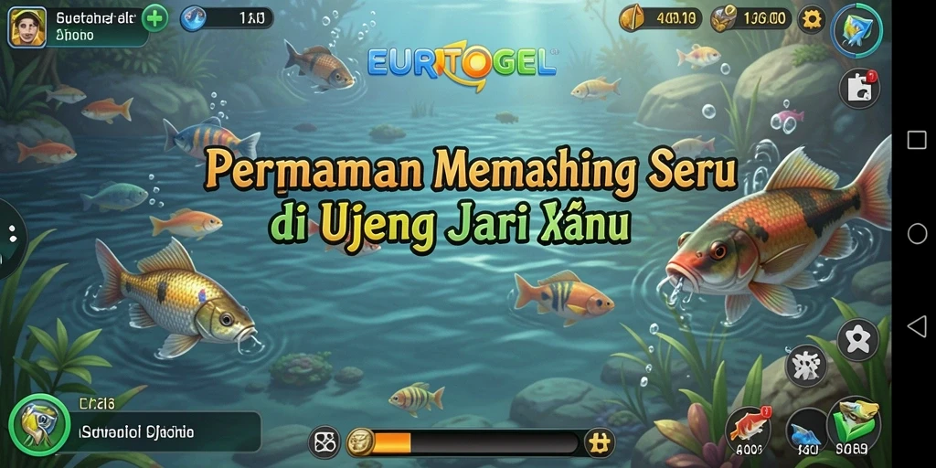 Screenshot gameplay EUROTOGEL yang menampilkan pengalaman memancing seru.