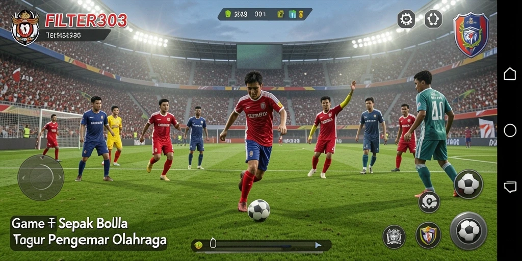Gameplay seru dengan grafis sepak bola yang menawan.