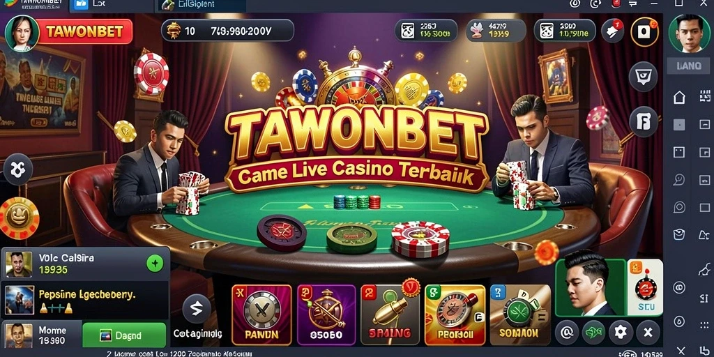 Tampilan gameplay permainan Live Casino yang menarik dan interaktif.