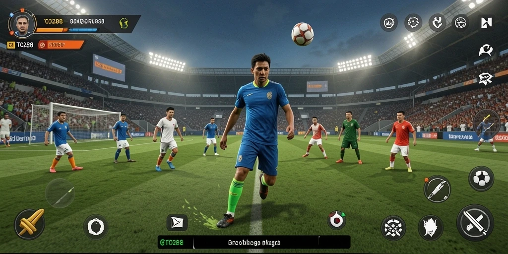 Tampilan gameplay TO288 dengan aksi olahraga yang mendebarkan.