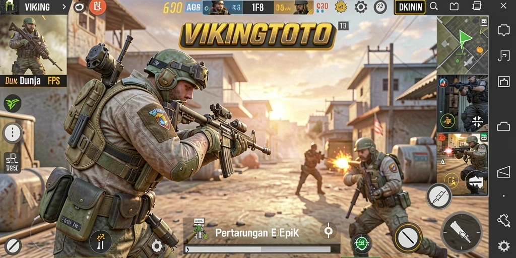 Gameplay VIKINGTOTO yang seru dan penuh aksi di medan perang.